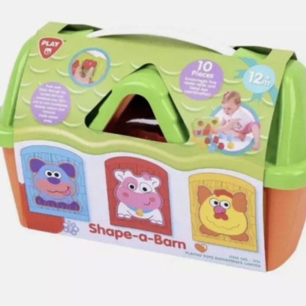 NWT Playgo Shape-a-Barn Toy